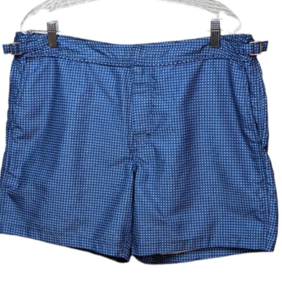 BANANA REPUBLIC Men's Lined Micro Dot Swim Shorts Navy Size 36 - Picture 15 of 15